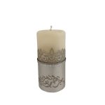 Silberne Kerze – Norouz-Design für eleganten Neujahrstisch (2x)