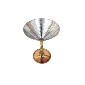 Handgefertigtes persisches Kupfer-Weinglas-Stielglas – Gehämmertes Modell Sahand