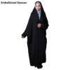 Islamischer arabischer schwarzer Chador Hijab mit Ärmeln für Frauen und Gebet - Fatemi