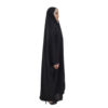 Islamischer arabischer schwarzer Chador Hijab mit Ärmeln für Frauen und Gebet - Tchador