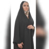 Islamischer arabischer schwarzer Chador Hijab mit Ärmeln für Frauen und Gebet - Tchador