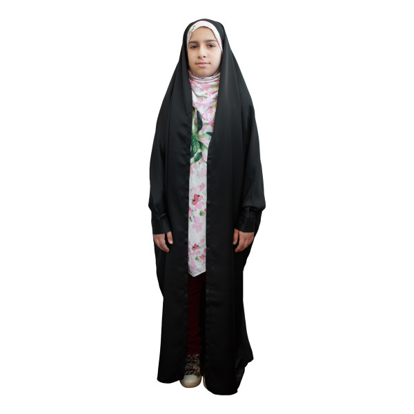 Islamischer arabischer schwarzer Chador Hijab mit Ärmeln für Frauen und Gebet - Tina für Kinder