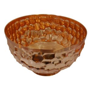 Kupferschale zum Servieren von Früchten, moderner Roségold-Stil
