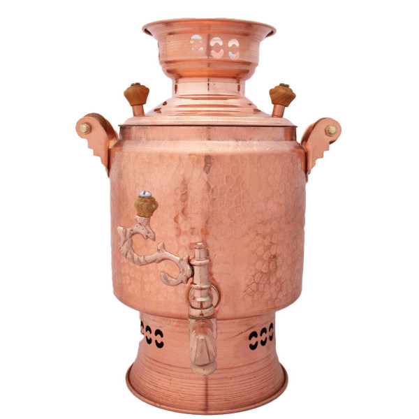 Persischer Kupferherd-Samowar Traditionelles Design 2,5 & 4-Liter