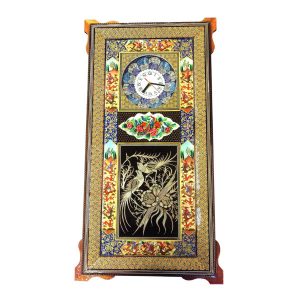 Handgefertigte persische Holz-Wanduhr – Khatam-Marketerie-Kunst, Faran