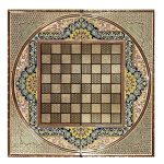 Persisches Intarsien-Schachbrettspiel Modell Braunes Design
