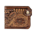 Persischer Leder-Doppelfalt-Geldbeutel mit Anil-Design