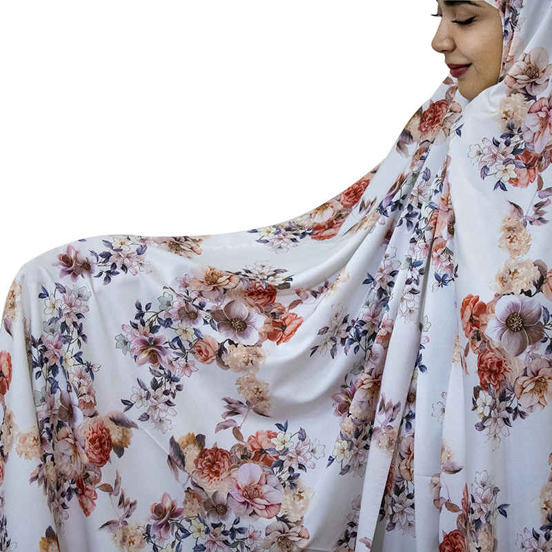 Iranischer Kultur-Chador für Frauen – Farbenfroh, Ideal für den Alltag und das Gebet, Rosa Blumen