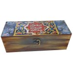 Holzbox zum Verschenken mit persisch inspiriertem Muster Blau