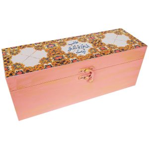Holzbox zum Verschenken mit persisch inspiriertem Muster Pink