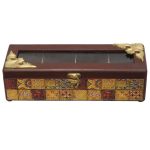 Holz-Teebeutel-Organizer-Box mit Fächern Golden