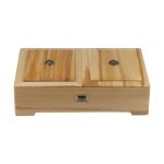 Holz-Teebeutelkästchen mit Teewärmer Kräuter