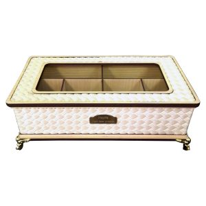 Holz-Teebeutel-Organizer-Box mit Fächern Dilan