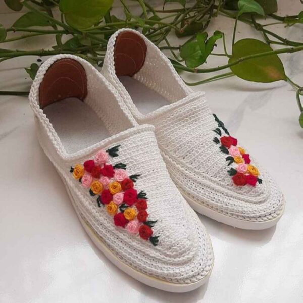 Giveh Schuhe - Persische Handgefertigte Atmungsaktive Fußbekleidung Blume