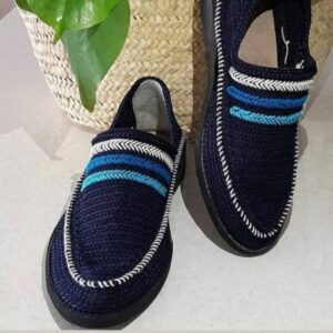 Giveh Schuhe – Persische Handgefertigte Atmungsaktive Fußbekleidung Marineblau