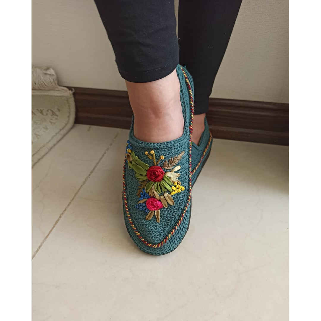 Giveh Schuhe – Persische Handgefertigte Atmungsaktive Fußbekleidung Blume