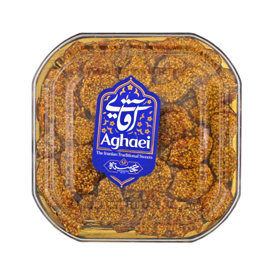 Persischer Sohan Asali Safran Krokant Süßwaren mit Sesam, Safran und Rosenwasser (2 Packungen)