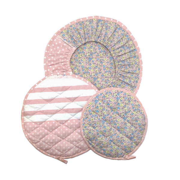 Damkoni - Persischer Reiskocher Bonnet Deckel Dampfsammler Set von 3 - Pinki