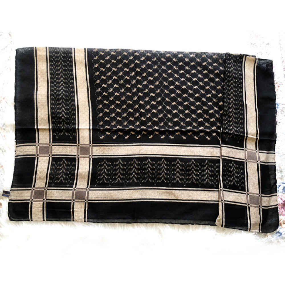 Schwarzer Arabischer Schal für Damen – Modell Atlas