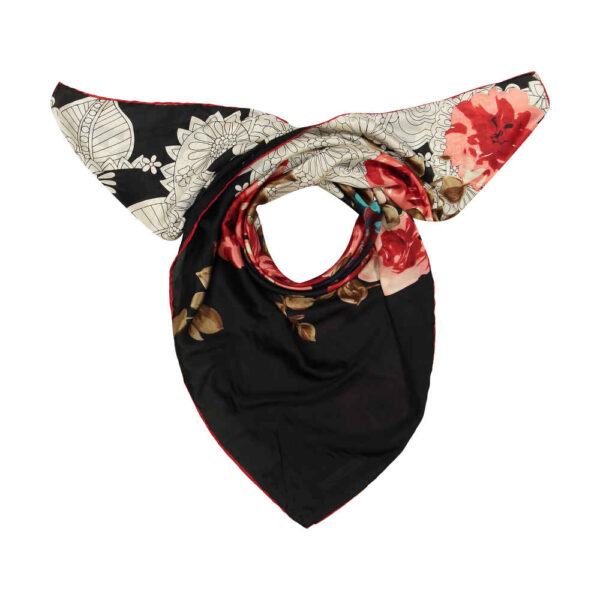 Blumenschal aus Seide für Damen – Luxus und Lebendiges Simin-Design