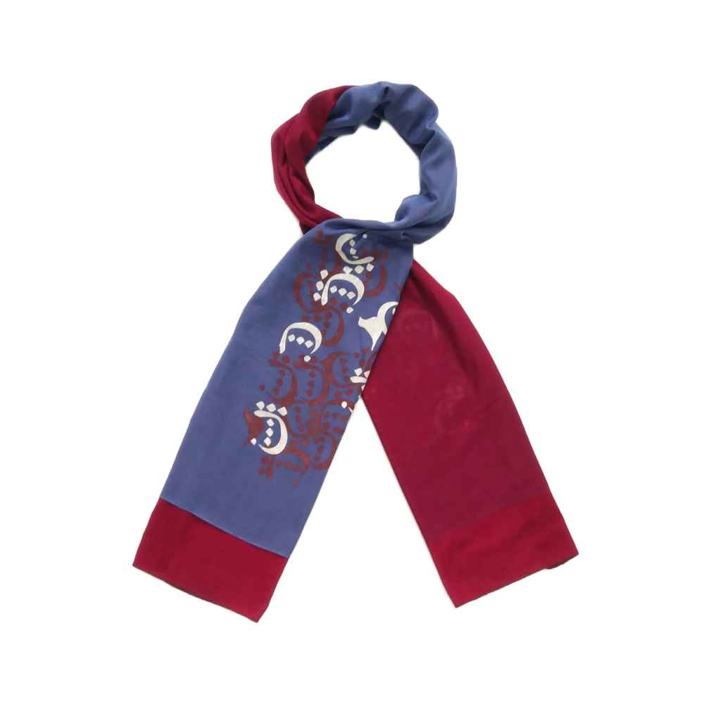 Persischer Bedruckter Schal für Frauen Künstlerisch und Leicht Kalligraphie Aseman