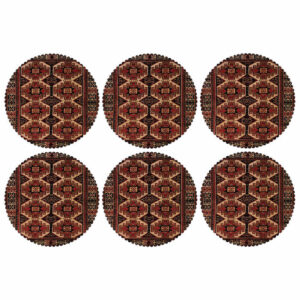 Braune Stoff-Tischsets unter dem Teller – Modell Sayeh