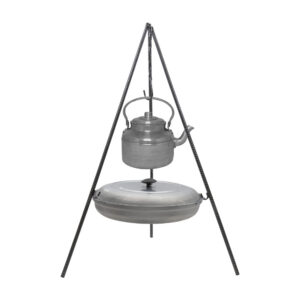 Kessel-Campingkochtrepod mit Pfanne & Kessel – Komplettes Set für Outdoor-Mahlzeiten
