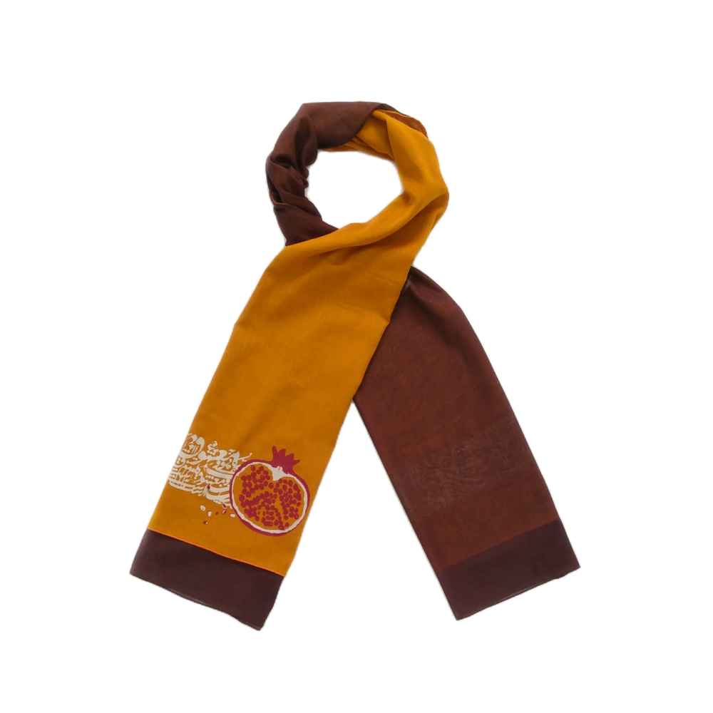 Persischer Bedruckter Schal für Frauen Künstlerisch und Leicht Kalligraphie Mashoogh