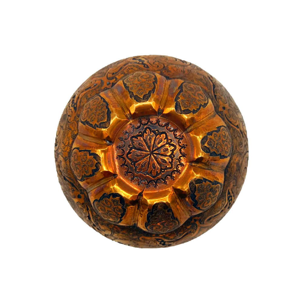 Handgefertigte persische Kupfervase dekorativ mit Leyli o Majnoon Design