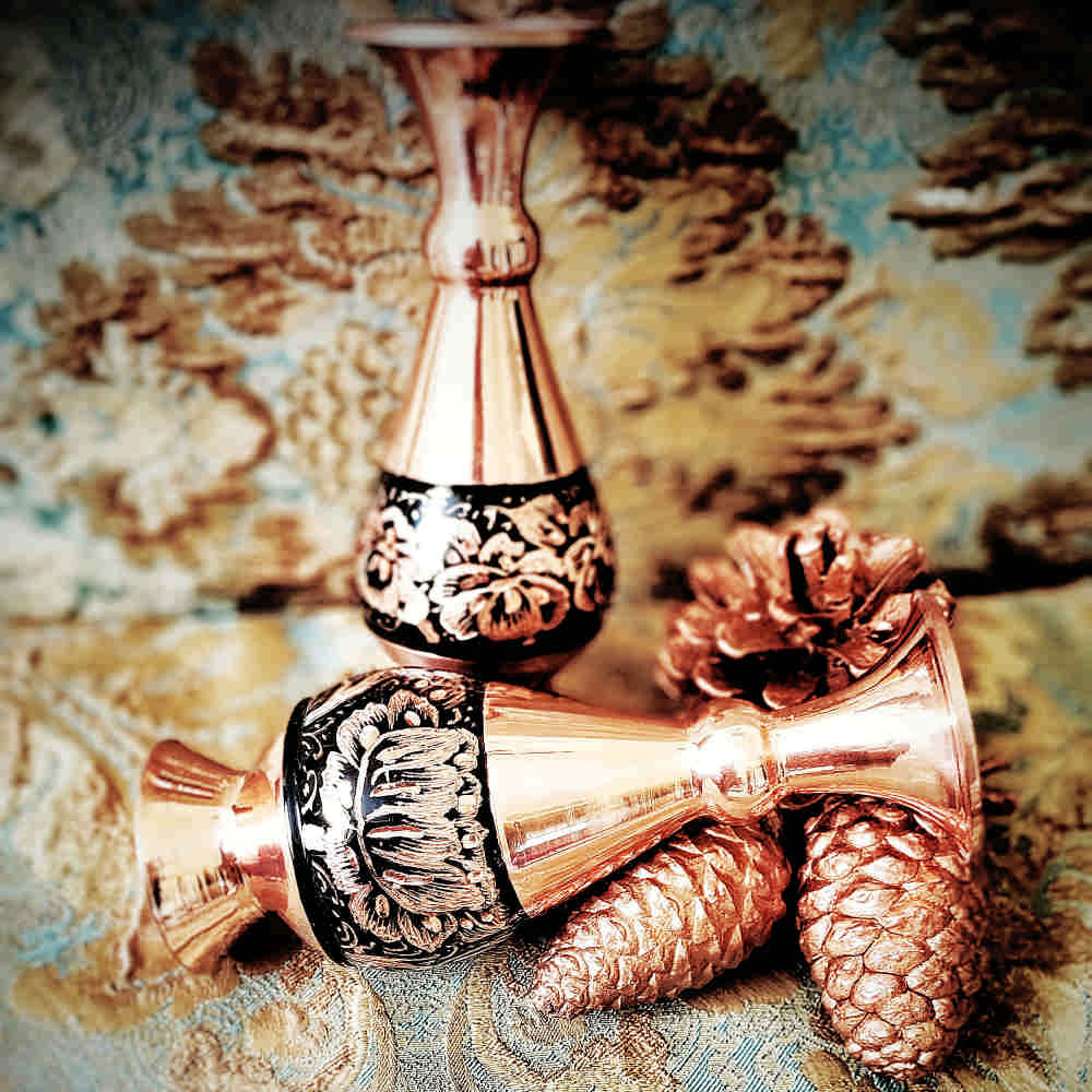Handgefertigte persische Kupfervase dekorativ Ronak Design