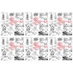 Stoff-Tischsets unter dem Teller Set – Modell Kalligraphie