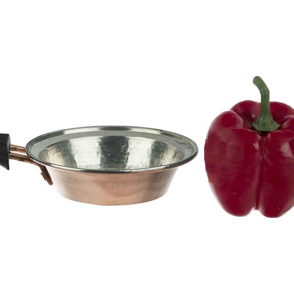 Handgefertigte persische Kupferbratpfanne – Ghalamzani-Design