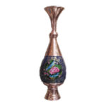 Dekorative Kupfervase, handbemalt mit persischer Minakari-Emaille Fariba