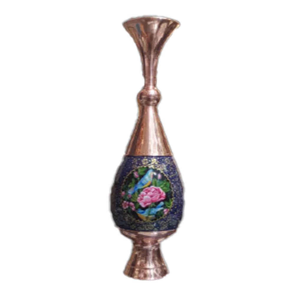 Dekorative Kupfervase, handbemalt mit persischer Minakari-Emaille Fariba