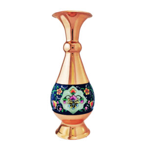 Dekorative Kupfervase, handbemalt mit persischer Minakari-Emaille Parvaz