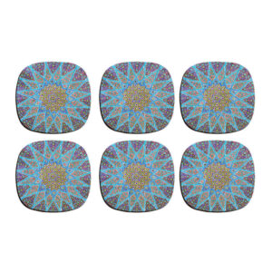 Set aus Untersetzern mit persisch inspiriertem Mandala-Design