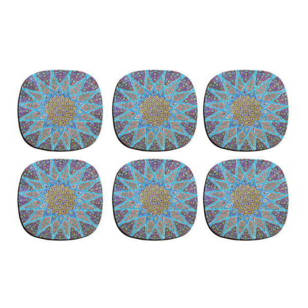 Set aus Untersetzern mit persisch inspiriertem Mandala-Design