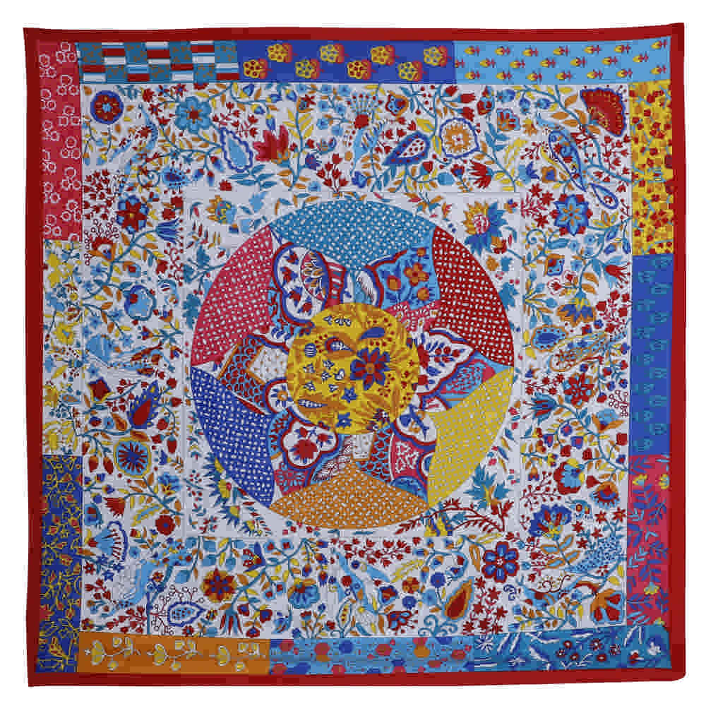 Blumenschal für Damen – Luxus und Lebendiges Blumendesign