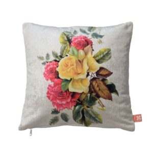 Gedruckter Samt Kissenbezug – Rosen Design (Set von 2)