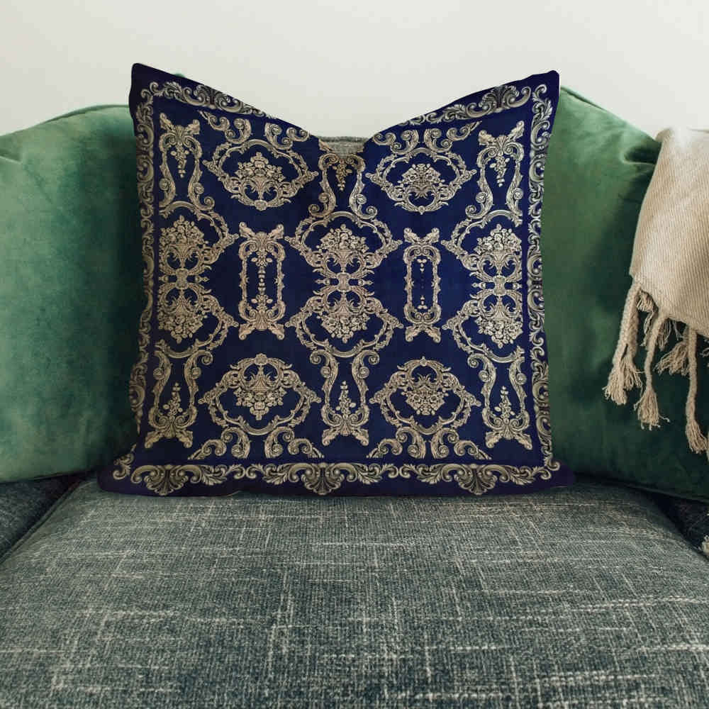 Persischer Samt Kissenbezug - Gedrucktes Termeh Design (Set von 2)