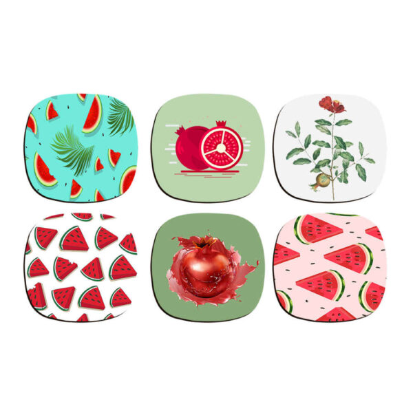 Set aus Untersetzern mit persisch inspiriertem Kalligrafie-Design Yalda