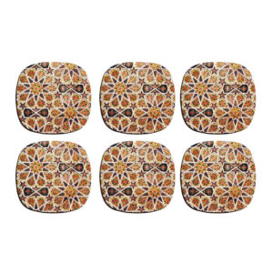 Set aus Untersetzern mit persisch inspiriertem künstlerischen Design Traditionell