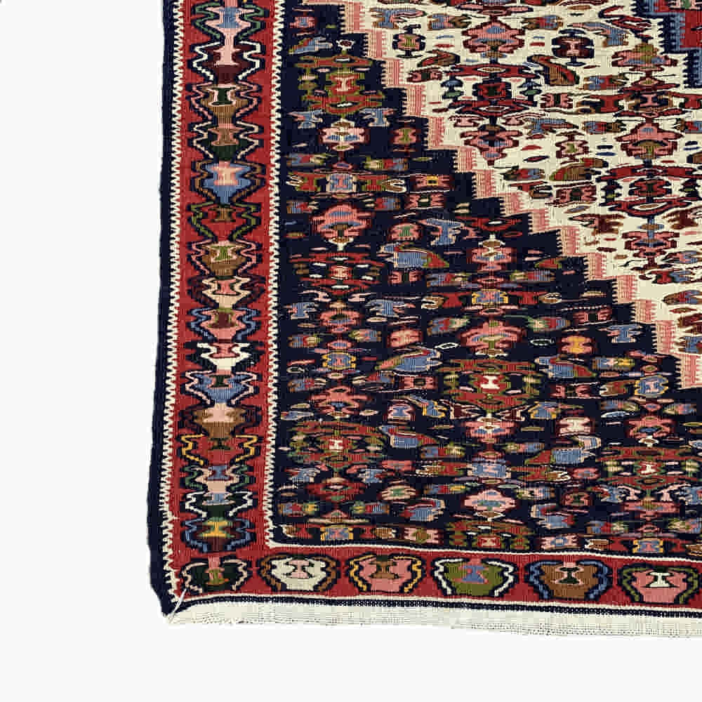 Persischer Woll Kelim Teppich handgewebt in Fars traditionell Ata