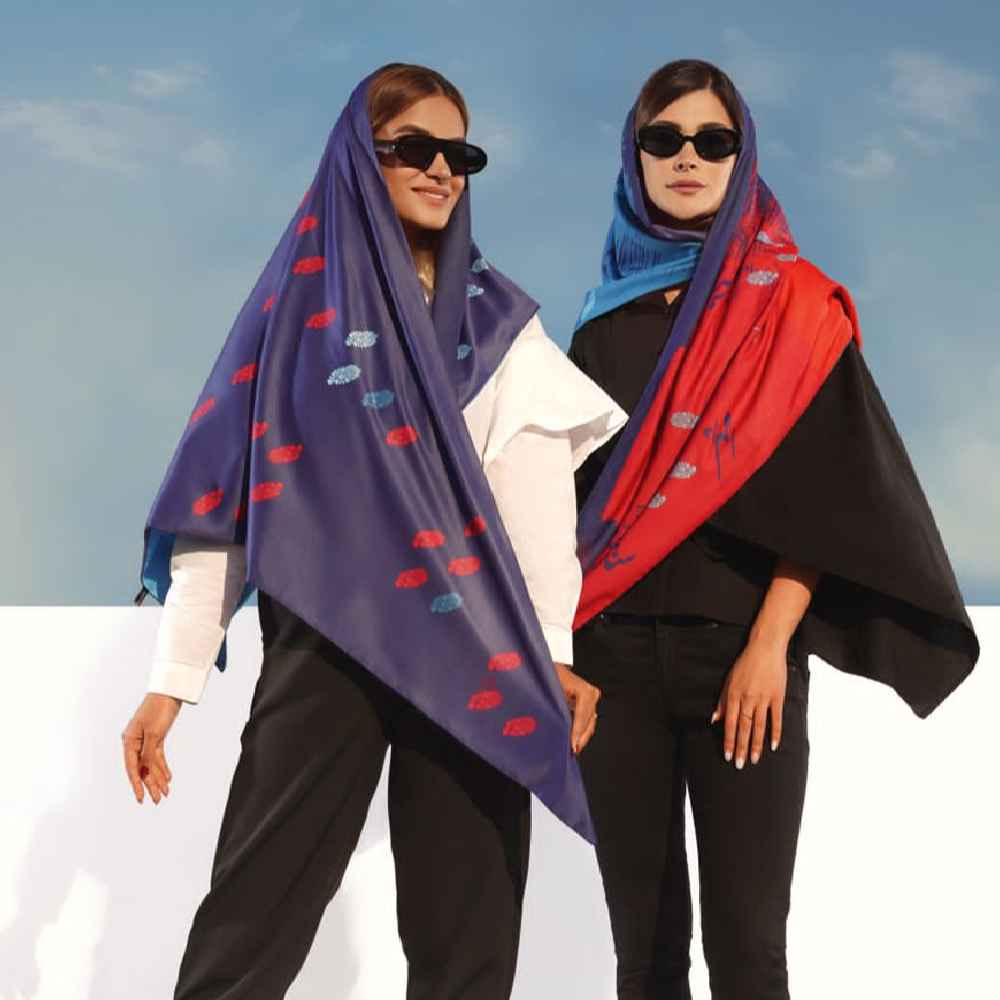 Seidenschal für Damen – Persischer Künstlerischer Druck, Luxus und Lebendiges Mohabat-Design