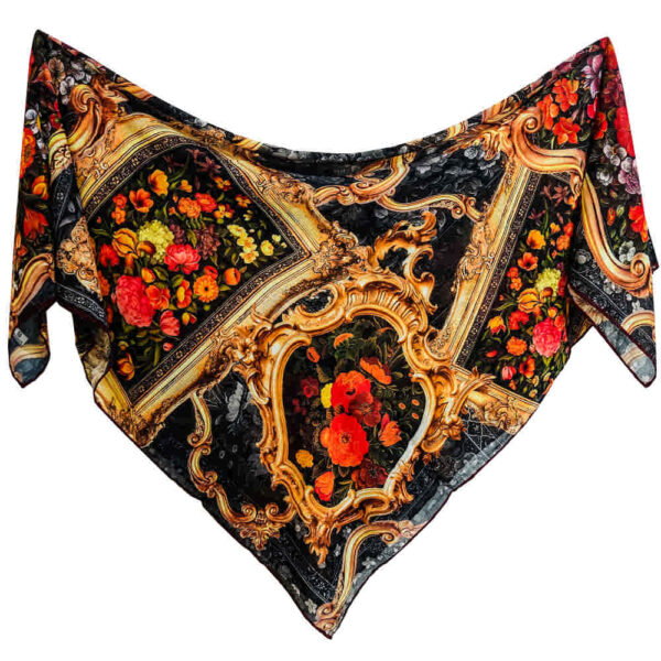 Blumenschal aus Seide für Damen – Luxus und Lebendiges Taban-Design