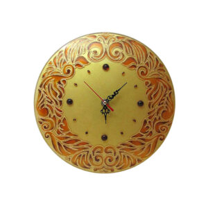 Bleiglas-Wanduhr mit Blumenmuster Modell Tala