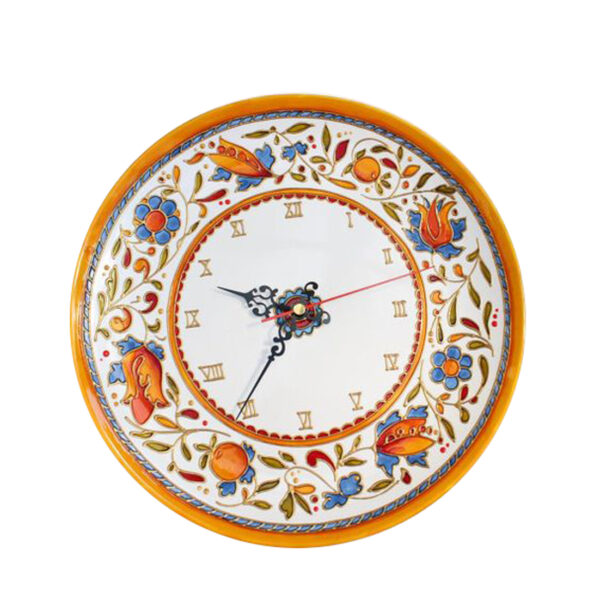 Bleiglas-Wanduhr mit Blumendesign Modell Tara