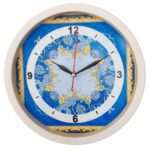 Persisch inspirierte analoge Wanduhr mit Muster – Arya