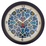 Persisch inspirierte analoge Wanduhr mit Muster – Omid