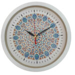 Persisch inspirierte analoge Wanduhr mit Muster - Termeh